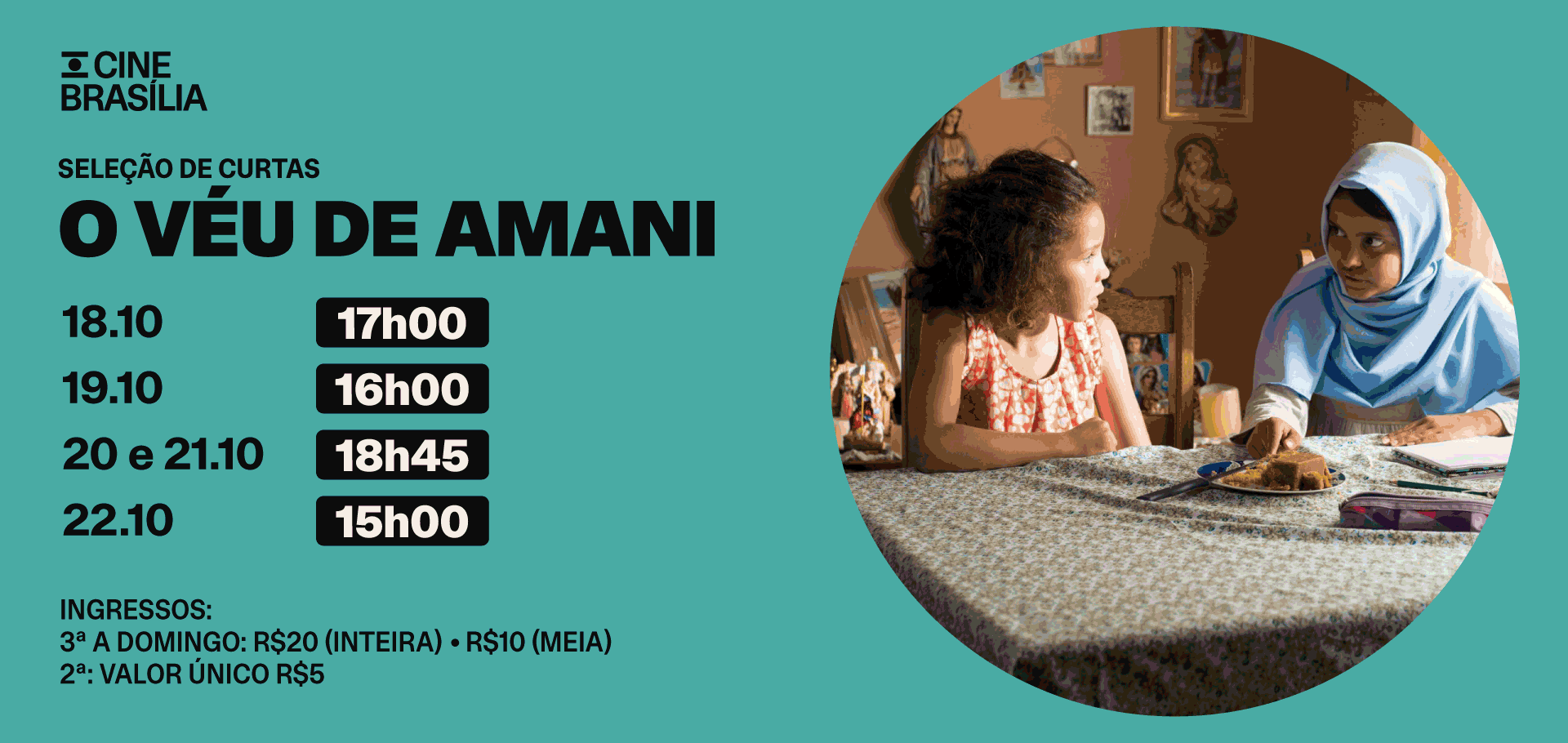 O Véu de Amani no Cine Brasília