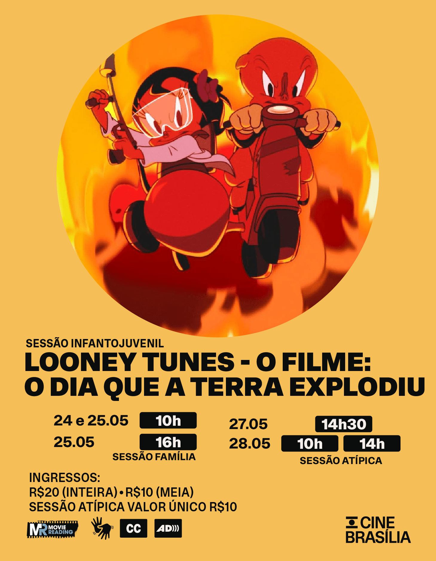 Looney Tunes - O Filme: O Dia Em Que A Terra Explodiu no Cine Brasília