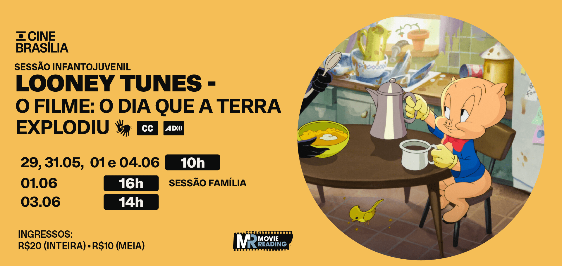 Looney Tunes - O Filme: O Dia Em Que A Terra Explodiu no Cine Brasília